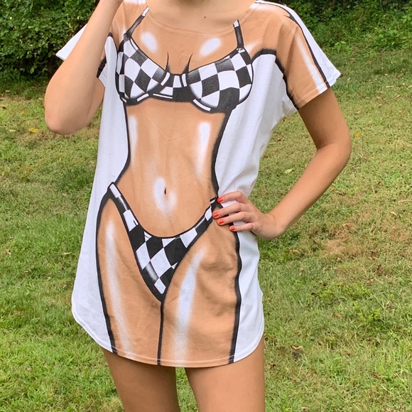 bikini tee shirt dress